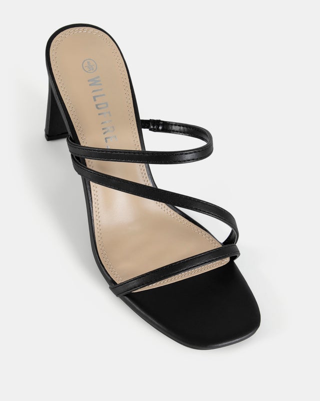 Footwear Spendless Black Heels Brooklyn Wildfire Strappy High Heel
