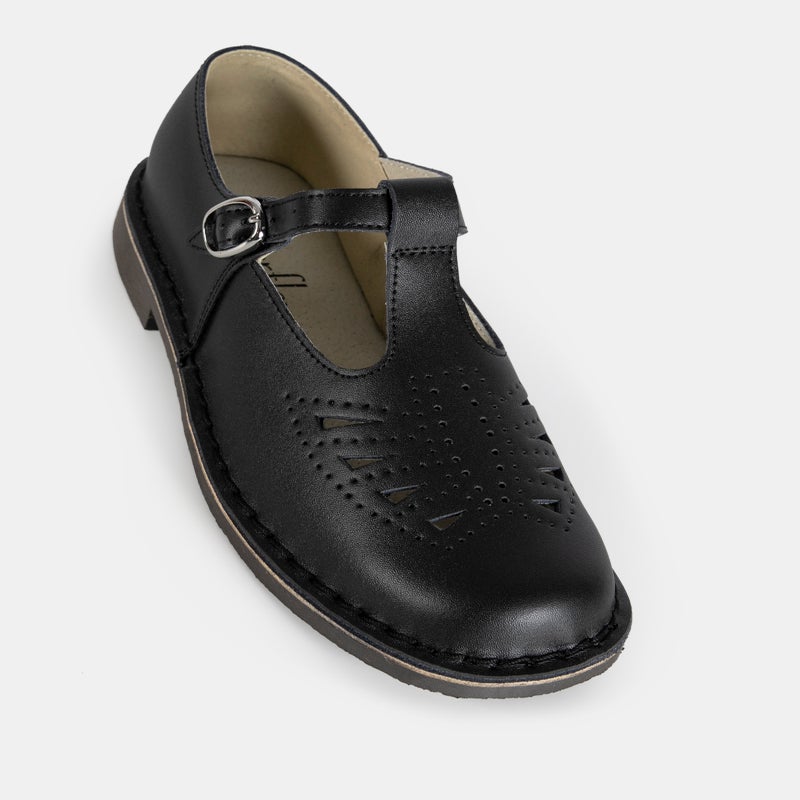 Zadow Everflex T-Bar Leather School Shoe Women's