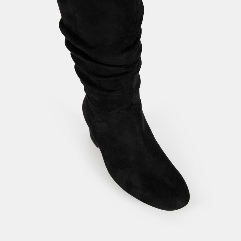 Suede Spendless Shoes Knee High Boots Erin Vybe Long Block Heeled