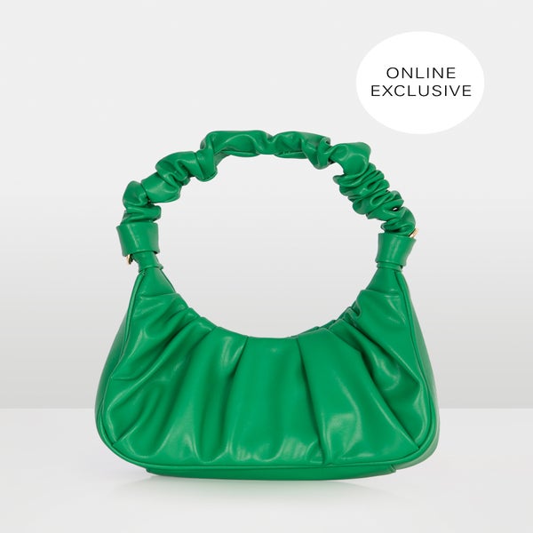 SADIE SATIN WEAVE HANDBAG (Gold)